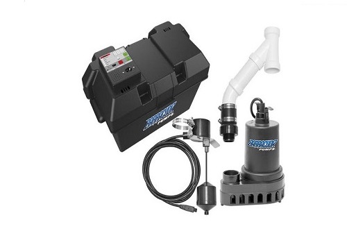 Battery back-up sump pump