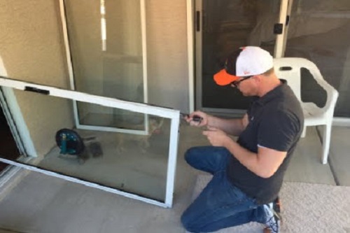 Screen door screening and rollers